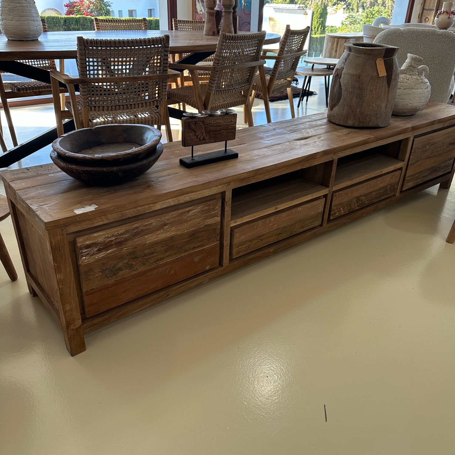 TV furniture teak 250cm