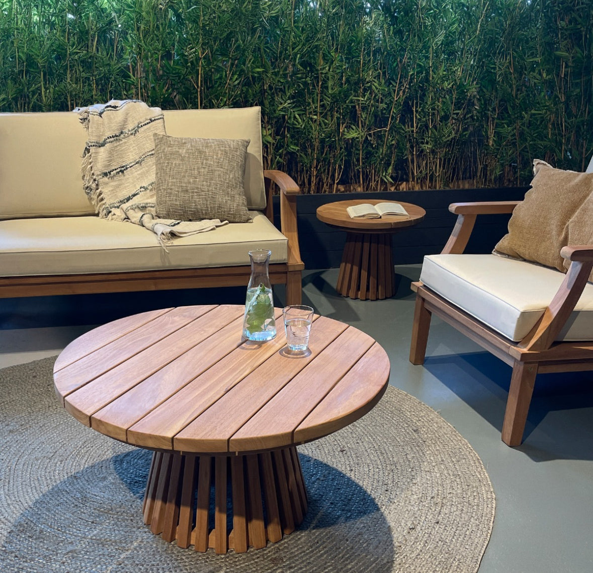 Coffee table teak 50 & 80 cm