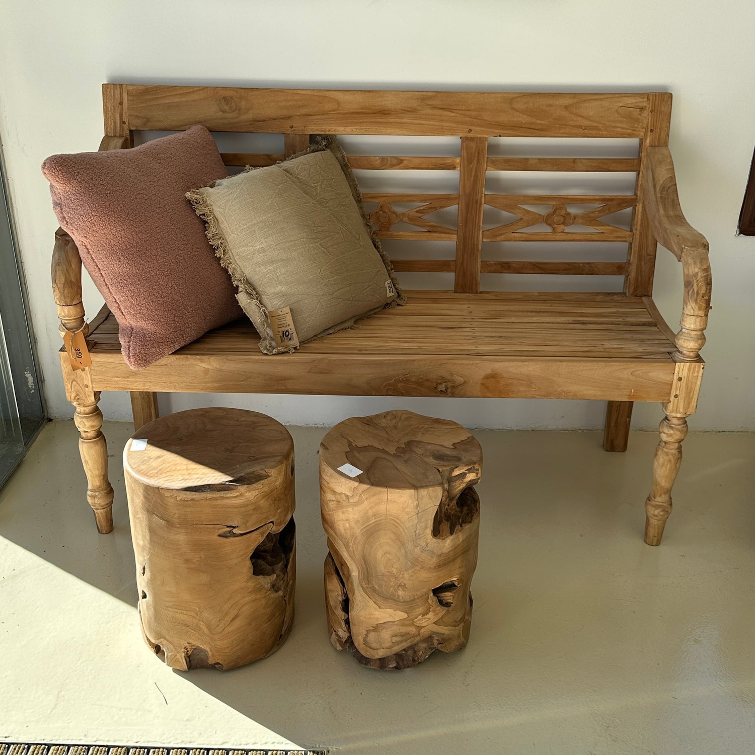 Teak bench 135cm