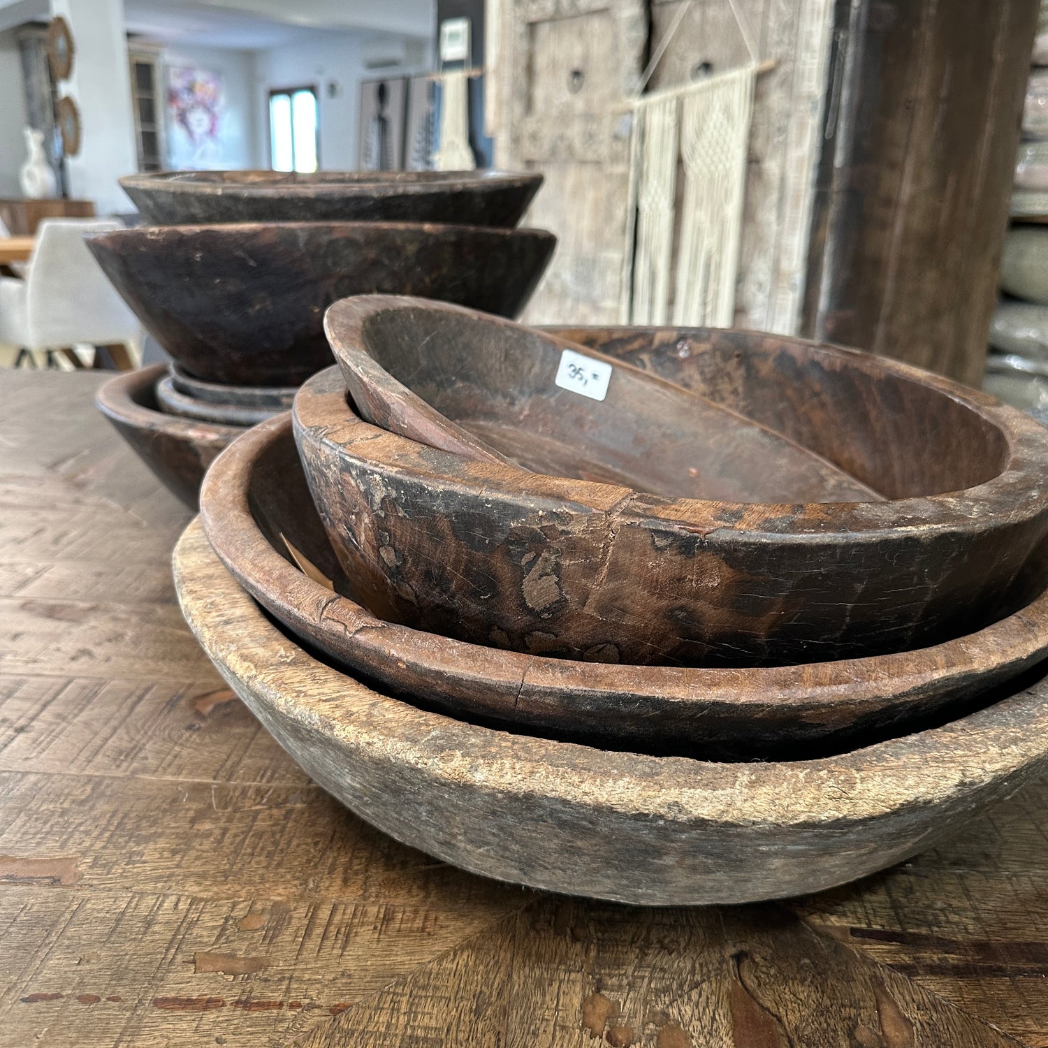 Old wooden bowls