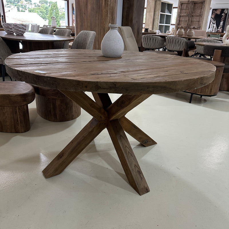 Round teak dining 130 and 150cm