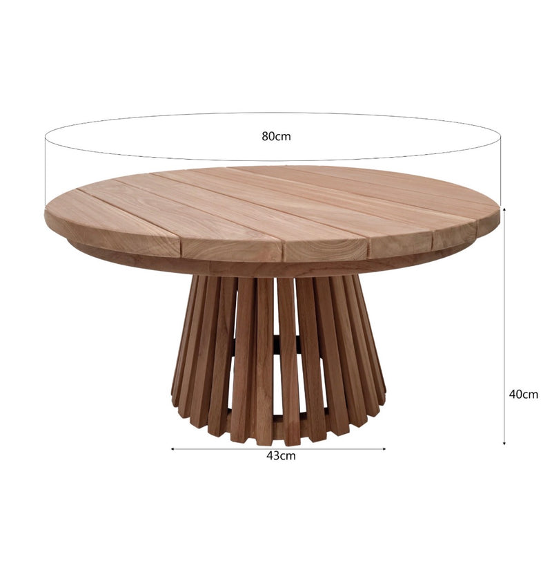 Coffee table teak 50 & 80 cm