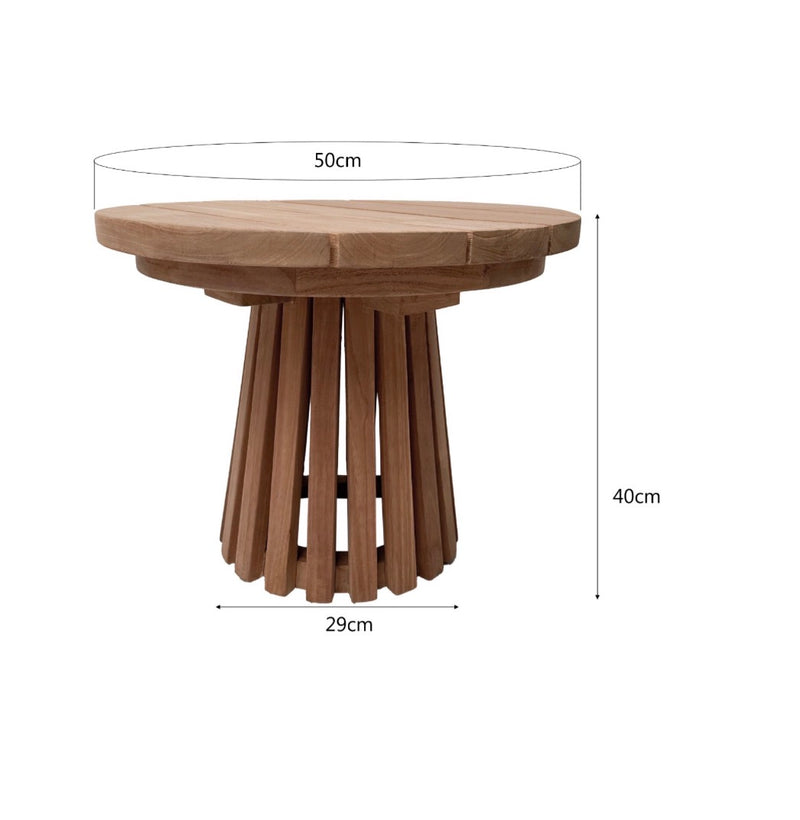 Coffee table teak 50 & 80 cm